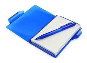 Taschennotizbuch mit Kugelschreiber, blau 80 Blatt