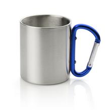 Becher mit Karabiner blau