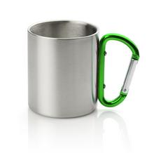 Becher mit Karabiner grün