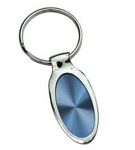 Schlüsselanhänger oval blau