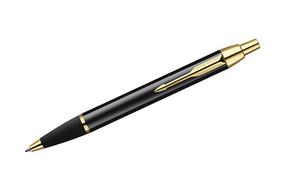 Długopis 110 IM czarny z wykończeniem w kolorze złotym