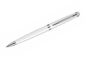 Kugelschreiber Waterman HEMISPHERE weiß mit silberner Verzierung